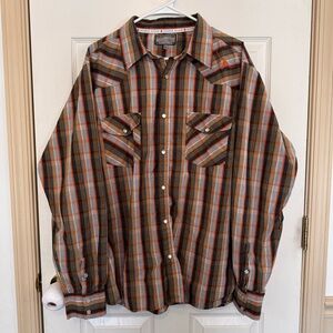 Ransom Ranch Men’s Pearl Snap Western Shirt Size XL Long Sleeve Cowboy Rodeo